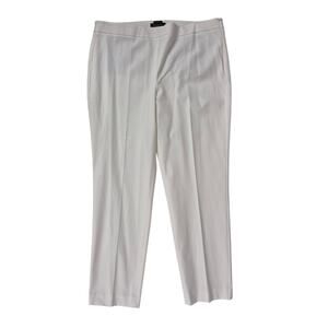 NWT Talbots Winter White Flat Front Cotton Blend Slacks Sz 16